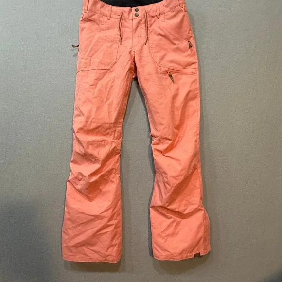 Roxy Backyard Snowboard Ski Pants Coral Women Size S - Picture 1 of 15